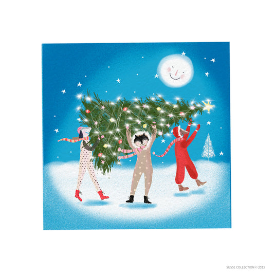 Happy-Christmas-tree-card -illustrated-by susse-linton